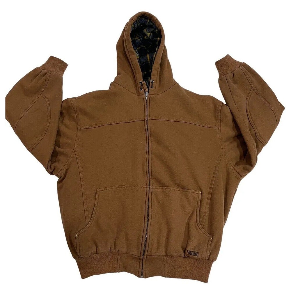 Walls Workwear Jacket Mens 2XL EnDuro70 Lined Chestnut Full Zip Hoodie